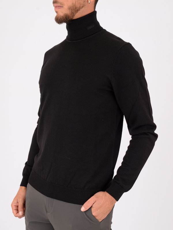 2. Hugo men's pure wool turtleneck sweater Black Hugo 50474174