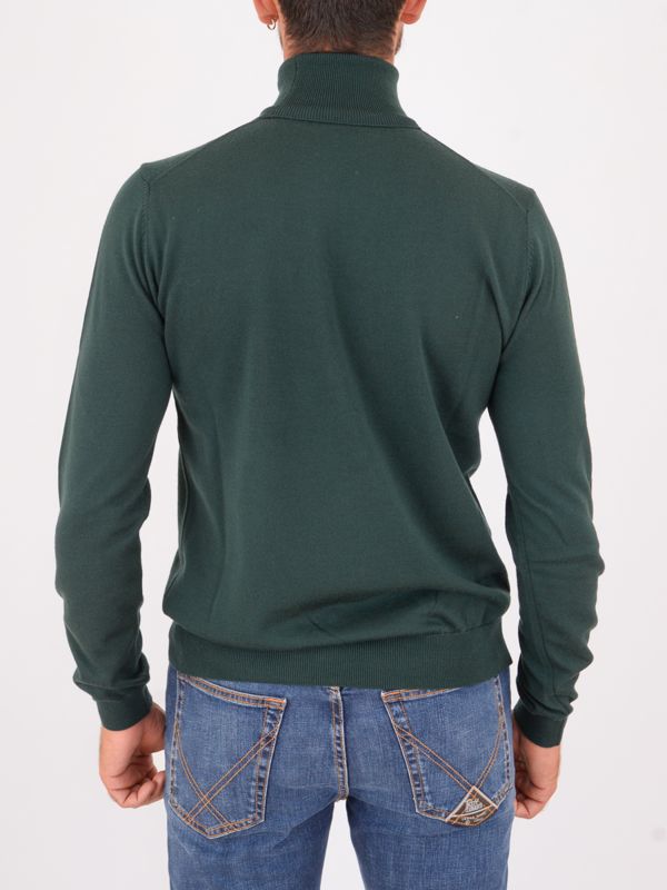 3. Hugo men's pure wool turtleneck sweater Green Hugo 50474174