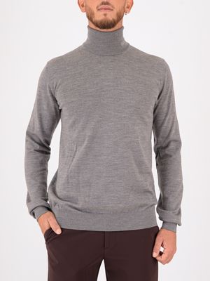 Pull col roulé en pure laine pour homme Hugo Gris Hugo