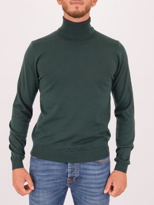 Pull col roulé en pure laine pour homme Hugo Vert Hugo