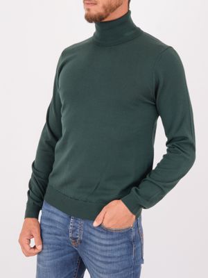 2. Hugo men's pure wool turtleneck sweater Green