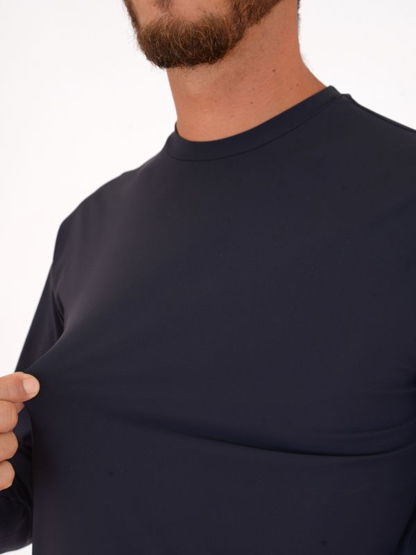 4. Xacus men's long-sleeved T-shirt in technical fabric Blue Xacus 91652.act119ml