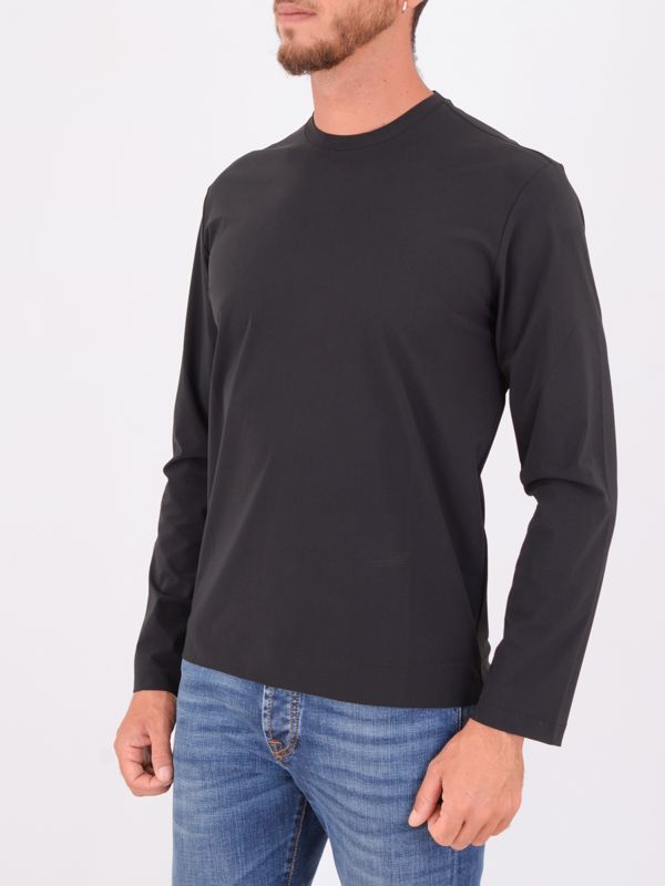 2. Xacus men's long-sleeved T-shirt in technical fabric Black Xacus 91652.act119ml