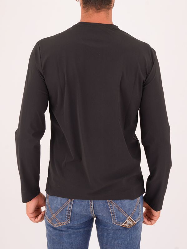 3. Xacus men's long-sleeved T-shirt in technical fabric Black Xacus 91652.act119ml