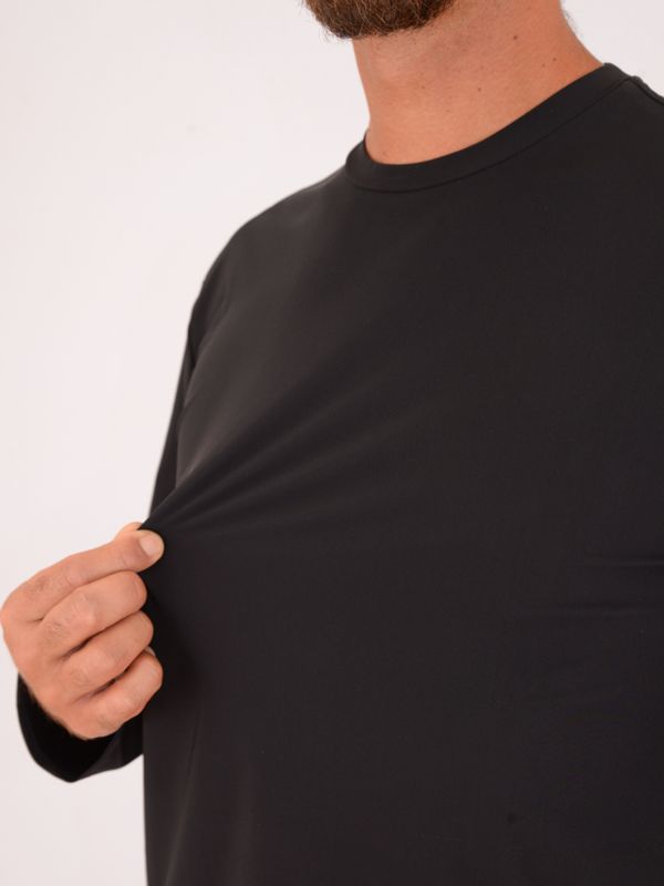 4. Xacus men's long-sleeved T-shirt in technical fabric Black Xacus 91652.act119ml