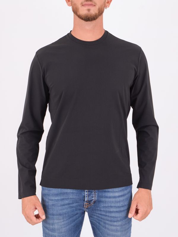 1. Xacus men's long-sleeved T-shirt in technical fabric Black Xacus 91652.act119ml