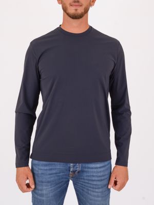 Xacus men's long-sleeved T-shirt in technical fabric Blue Xacus