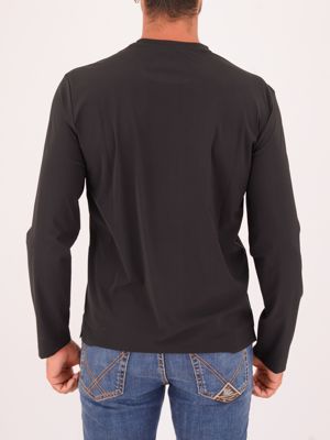 3. Xacus men's long-sleeved T-shirt in technical fabric Black
