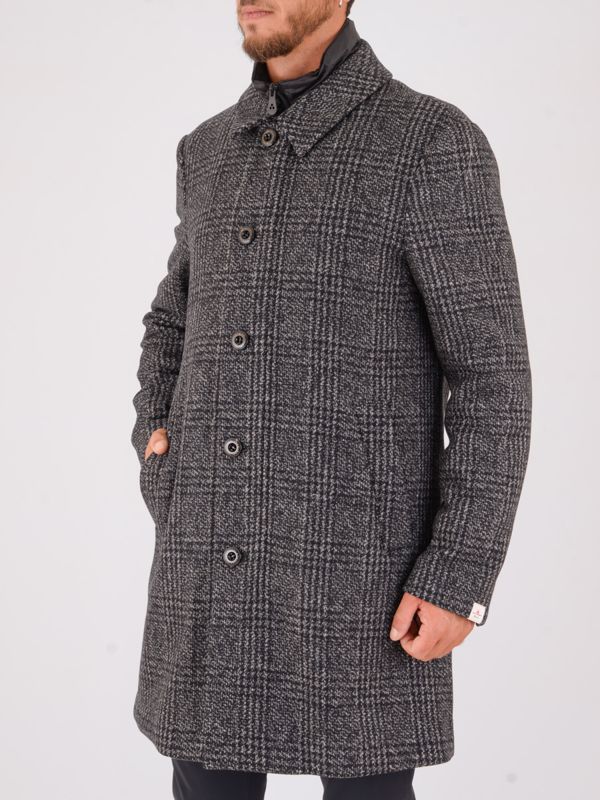 2. Cappotto Peuterey uomo in panno misto lana e pettorina interna Grigio Peuterey peu560801152017