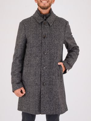 Cappotto Peuterey uomo in panno misto lana e pettorina interna Grigio Peuterey