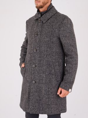 2. Cappotto Peuterey uomo in panno misto lana e pettorina interna Grigio
