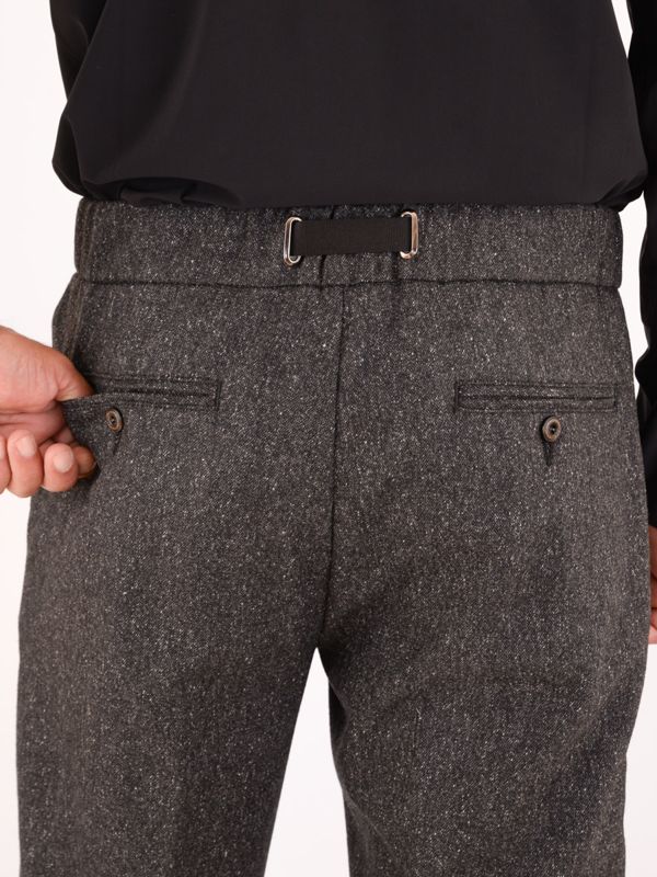 Pantalone Peuterey uomo uomo in twill di lana con disegno resca Grigio ...