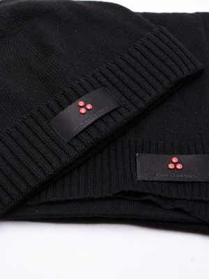 4. Peuterey men's cashmere blend hat and scarf kit Black Peuterey kpe001999012249