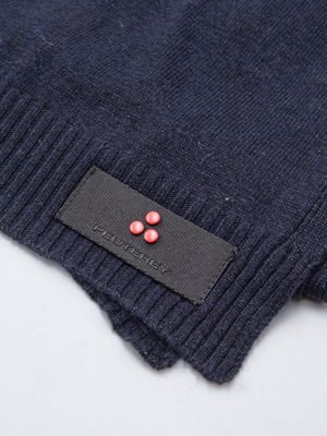 3. Peuterey men's scarf in cashmere blend tricot Blue Peuterey pex018099011947