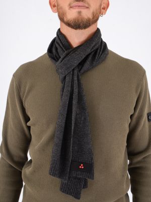 Sciarpa Peuterey uomo in tricot misto cashmere Grigio Peuterey