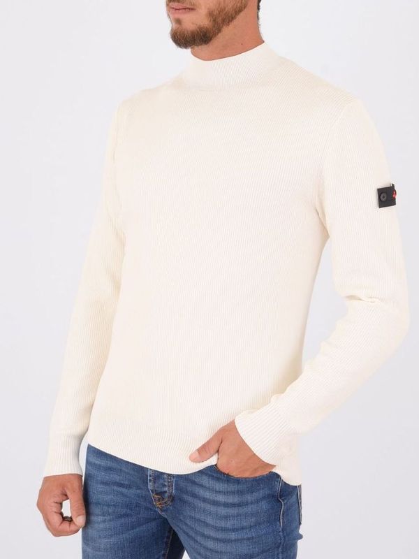 2. Pull col roulé homme Peuterey en coton côtelé anglais Blanc Peuterey peu561899012365