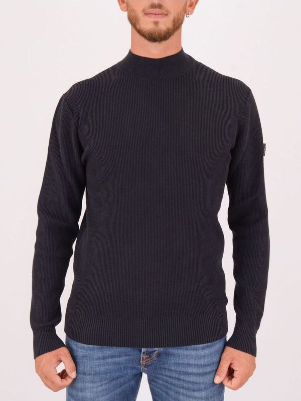 1. Pull col roulé homme Peuterey en coton côtelé anglais Bleu Peuterey peu561899012365
