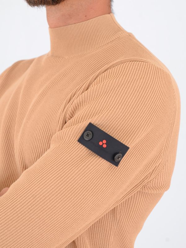 4. Pull col roulé homme Peuterey en coton côtelé anglais Chameau Peuterey peu561899012365