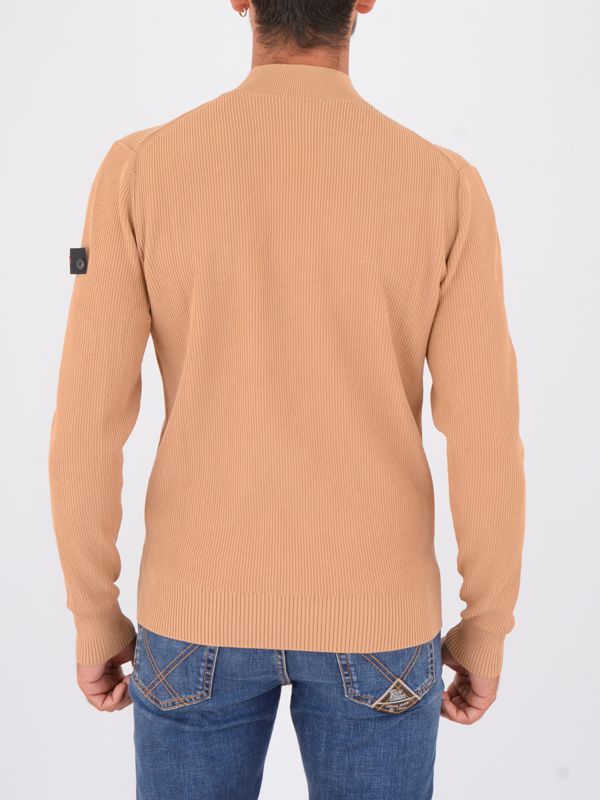 3. Pull col roulé homme Peuterey en coton côtelé anglais Chameau Peuterey peu561899012365