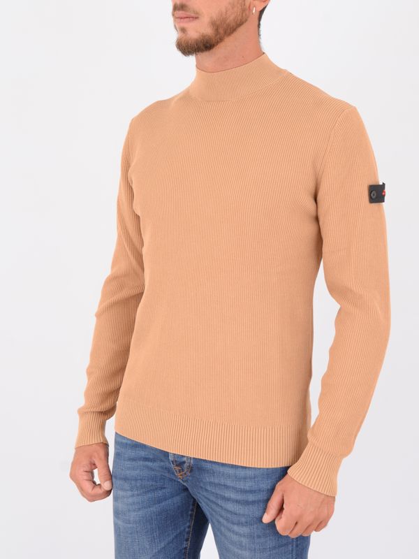 2. Pull col roulé homme Peuterey en coton côtelé anglais Chameau Peuterey peu561899012365