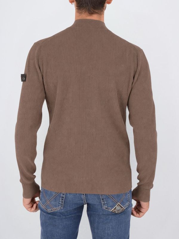 3. Pull col roulé homme Peuterey en coton côtelé anglais Vert Peuterey peu561899012365