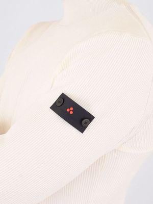 4. Pull col roulé homme Peuterey en coton côtelé anglais Blanc
