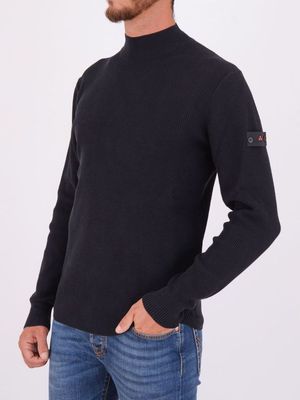 2. Pull col roulé homme Peuterey en coton côtelé anglais Bleu