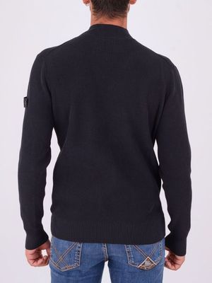 3. Pull col roulé homme Peuterey en coton côtelé anglais Bleu