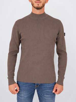 1. Pull col roulé homme Peuterey en coton côtelé anglais Vert
