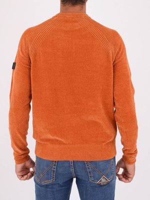 3. Maglia Peuterey uomo girocollo in tricot di ciniglia Ruggine