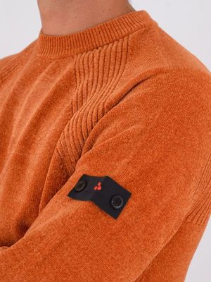 4. Maglia Peuterey uomo girocollo in tricot di ciniglia Ruggine