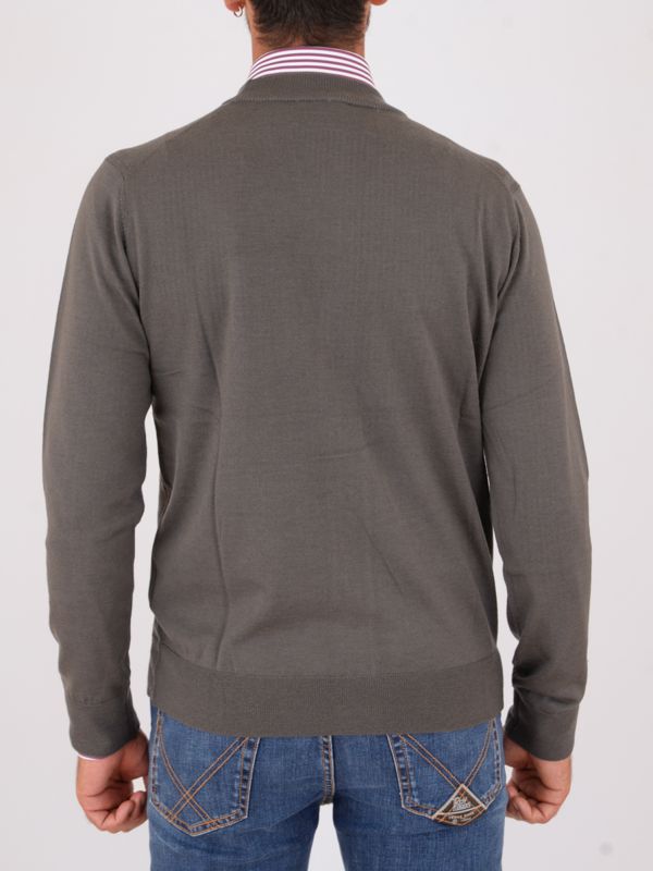 3. Cardigan uomo Paolo Pecora Milano in pura lana Grigio Paolo Pecora Milano a005f001