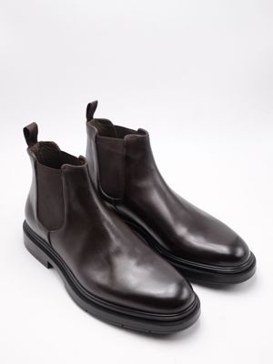 Marechiaro1962 Men's Black Leather Chelsea Boots Brown MARECHIARO 1962
