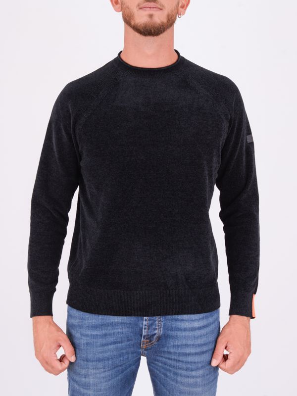 1. Maglia uomo Heskimo in ciniglia tecnica Blu HèSKIMO he9400014