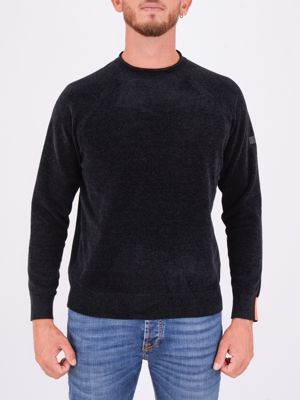 Men's Heskimo sweater in technical chenille Blue HèSKIMO