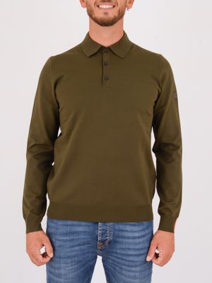 Polo uomo Heskimo in misto lana Verde HèSKIMO