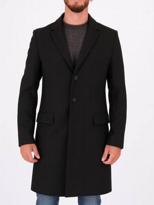 Cappotto HUGO Uomo in misto lana e cashmere Nero Hugo