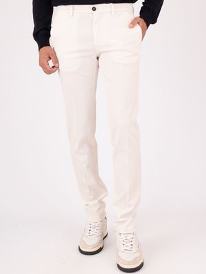 Pantalone chino uomo Manuel Ritz con pence in twill di cotone Bianco MANUEL RITZ