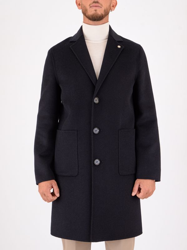 1. Cappotto uomo Manuel Ritz in panno double misto lana Blu MANUEL RITZ 3932c4901c253766