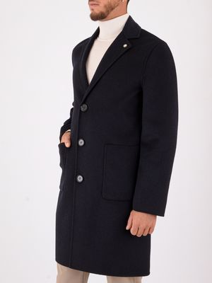 2. Cappotto uomo Manuel Ritz in panno double misto lana Blu MANUEL RITZ 3932c4901c253766