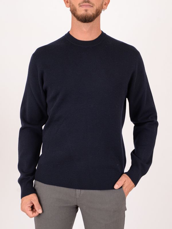 1. Manuel Ritz men's sweater in merino wool blend Blue MANUEL RITZ 3932m512253802