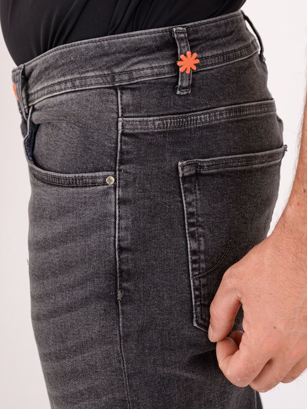 4. Manuel Ritz men's jeans in grey stretch denim with wash Black MANUEL RITZ 3932j1728l1253851