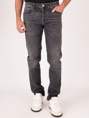 Manuel Ritz men's jeans in grey stretch denim with wash Black MANUEL RITZ