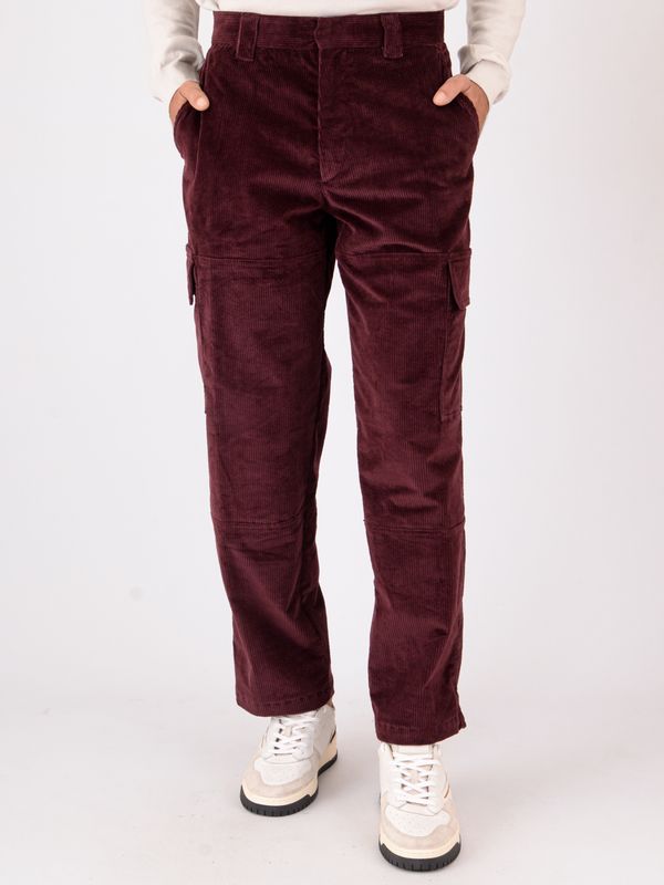 1. Pantalon cargo homme Paolo Pecora Milano en velours stretch Bordeaux Paolo Pecora Milano b0720227