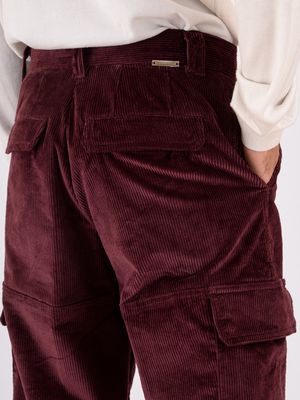 4. Pantalon cargo homme Paolo Pecora Milano en velours stretch Bordeaux Paolo Pecora Milano b0720227