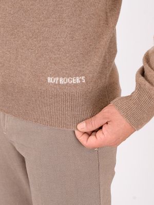 4. Pull à col rond pour homme Roy Rogers en laine et cachemire Beige ROY ROGER'S rru502cn97xxxx