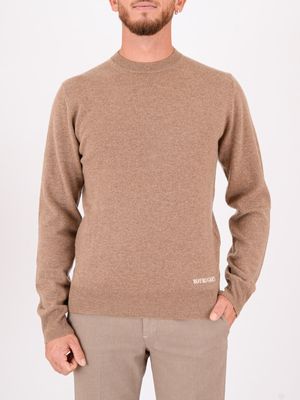 Roy Roger's men's crew neck sweater in wool and cashmere Beige ROY ROGER'S
