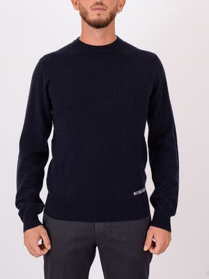 Pull à col rond pour homme Roy Rogers en laine et cachemire Bleu ROY ROGER'S