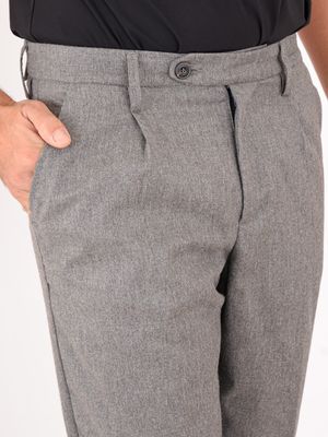 4. Pantalone uomo Re-Hash modello chino in lana stretch Grigio Re-Hash p604g3262