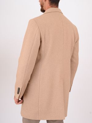 3. Cappotto uomo Manuel Ritz in misto lana con motivo spigato Beige MANUEL RITZ 3932c4448253698